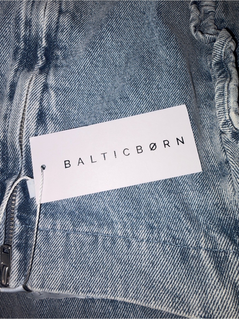 Baltic Born Montgomery Washed Blue Denim Romper - Size Large - Picture 4 of 5
